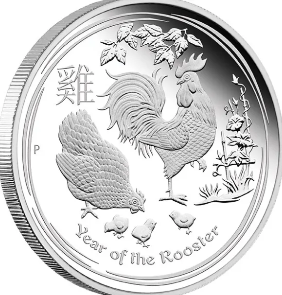 Lunar II - Hahn - 3 Coin Set Silber Proof 2017 +Box +COA*