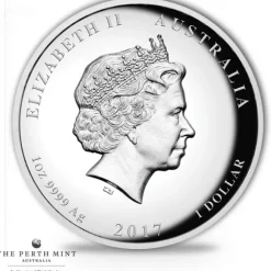 Lunar II - Hahn - 1 Oz Silber High Relief 2017 +Box +COA*