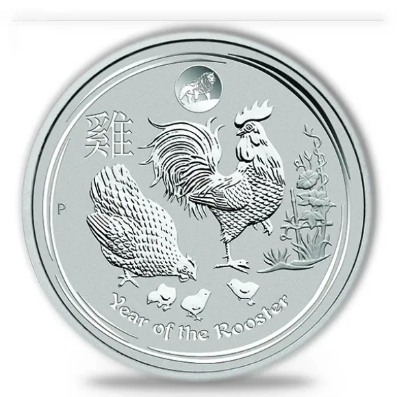 Lunar II - Hahn - 1 Oz Silber Privy Mark 2017*
