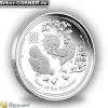 Lunar II - Hahn - 2 Oz Silber Proof + Zertifikat *