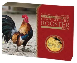 Lunar II - Hahn - 1 Unze Gold Proof 2017 + Box + COA