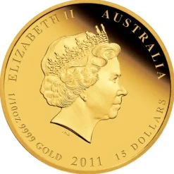 Lunar II- Hase - 1/10 Oz Gold Proof 2011 + Box + COA