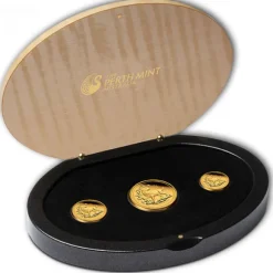 Lunar II - Hund - 3 Coin Set Gold Proof + Box + COA