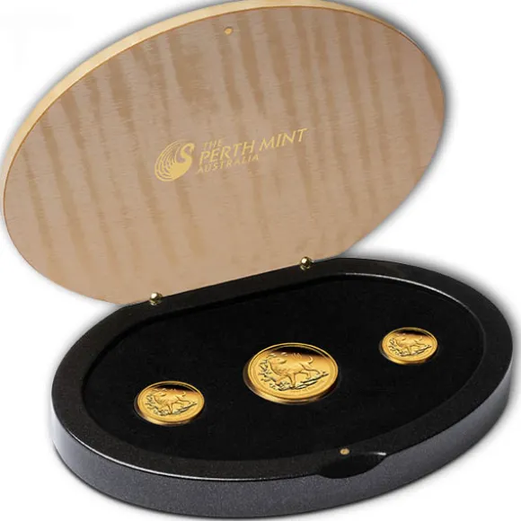 Lunar II - Hund - 3 Coin Set Gold Proof + Box + COA