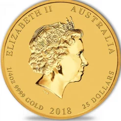 Lunar II - Hund - 1/4 Oz Gold 2018