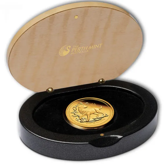 Lunar II - Hund - 1/10 Oz Gold Proof + Box + COA