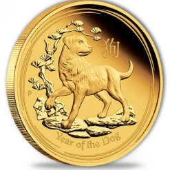 Lunar II - Hund - 1/4 Oz Gold Proof + Box + COA