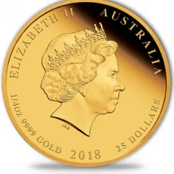 Lunar II - Hund - 1/4 Oz Gold Proof + Box + COA