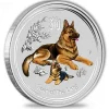 Lunar II Hund 2 Oz Silber 2018 - farbig -*
