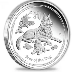 Lunar II Hund 1 Oz Silber Proof + Box + Zertifikat *