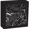 Lunar III - Maus - 2 Oz Silber Antik + Box +COA*