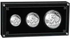 Lunar III - Ochse - 3 Coin Set Silber Proof 2021 + Box + COA*