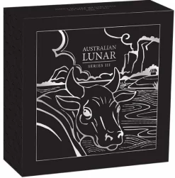 Lunar III - Ochse - 1 Oz Silber Proof + Box + COA*