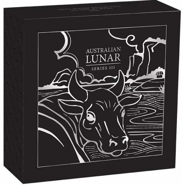 Lunar III - Ochse - 1 Oz Silber Proof + Box + COA*