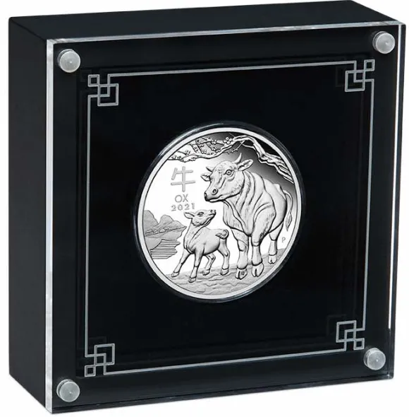 Lunar III - Ochse - 1 Oz Silber Proof + Box + COA*