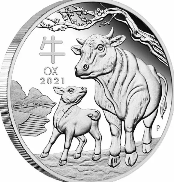 Lunar III - Ochse - 1 Oz Silber Proof + Box + COA*