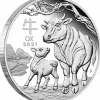 Lunar III - Ochse - 2 Oz Silber Proof 2021 +Zertifikat