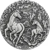 Lunar III - Pferd - 2 Oz Silber Antik Finish 2026 +Box +COA