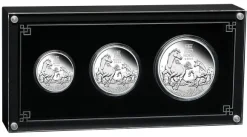 Lunar III Pferd Three Coin Set Silber 2026