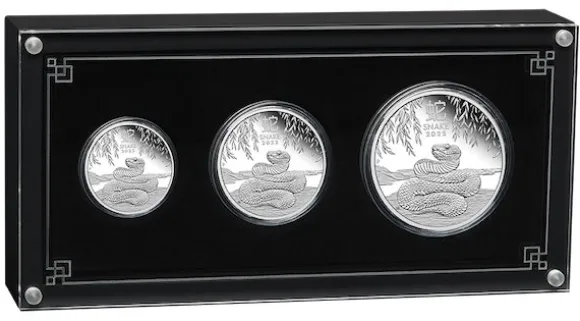 Lunar III Three-Coin-Set Silber Schlange 2025*