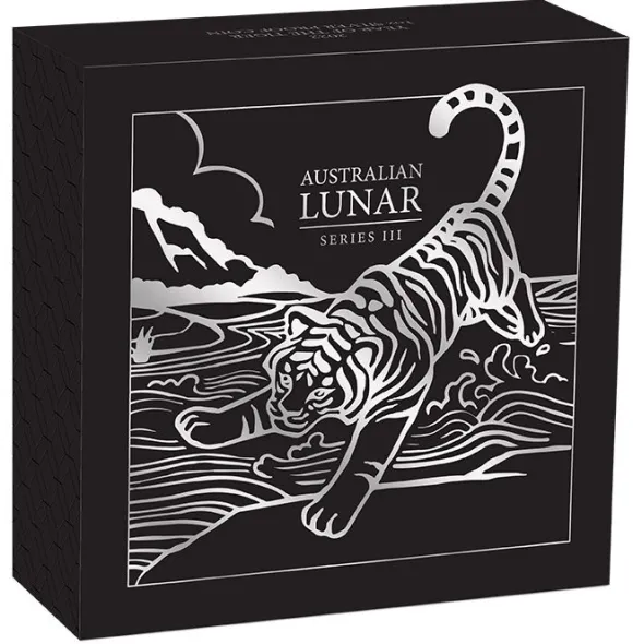 Lunar III - Tiger - 1 Oz Silber Proof 2022 + Box + COA*