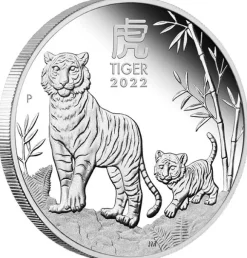 Lunar III - Tiger - 2 Oz Silber Proof + CoA 2022