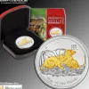 Lunar II Maus 1 Oz gilded 2008 + Box + Zertifikat *