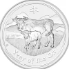 Lunar II - Ochse - 2 Oz Silber 2009 *