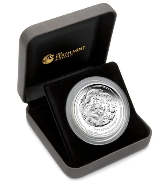 Lunar II 5 Oz Silber Proof Drache 2012 +Box +COA*