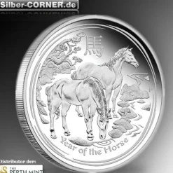 Lunar II 5 Oz Silber Proof Pferd + Box+CoA*