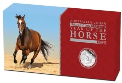 Lunar II - Pferd -3-Coin Set Proof Silber 2014 +Box +COA *
