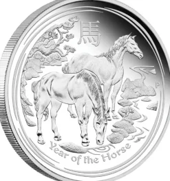Lunar II - Pferd -3-Coin Set Proof Silber 2014 +Box +COA *