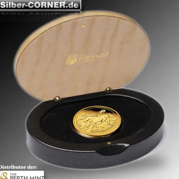 Lunar II Pferd 1/4 Oz Gold Proof + Box + CoA 2014