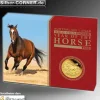 Lunar II - Pferd - 1 Oz Gold Proof farbig + Box + COA