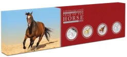 Lunar II Pferd Typeset Silber 2014 + Box + CoA*