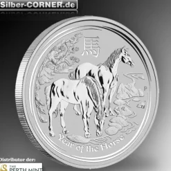 Lunar II - Pferd - 5 Unzen Silber 2014 *