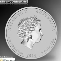 Lunar II - Pferd - 5 Unzen Silber 2014 *