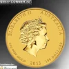 Lunar II Schlange 1 Oz Gold farbig 2013