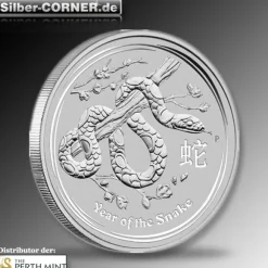 Lunar II Schlange 5 Oz Silber 2013 *
