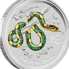 Lunar II Schlange 2 Oz Silber farbig 2013*