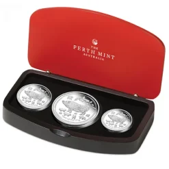 Lunar II - Schwein - 3 Coin Set Silber Proof 2019 + Box + COA*