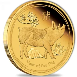 Lunar II - Schwein - 1/4 Oz Gold Proof + Box + COA