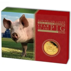 Lunar II - Schwein - 1/10 Oz Gold Proof + Box + COA