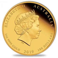 Lunar II - Schwein - 1 Oz Gold Proof 2019 + Box +COA