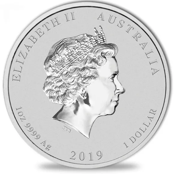 Lunar II - Schwein - 1 Oz Silber 2019 *