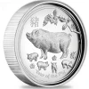 Lunar II Schwein 1 Oz Silber High Relief 2019 +Box +COA*