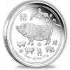 Lunar II - Schwein - 1/2 Oz Silber Proof +Box +COA *