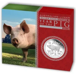 Lunar II - Schwein - 1/2 Oz Silber Proof +Box +COA *