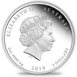 Lunar II - Schwein - 2 Oz Silber Proof + COA *