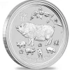 Lunar II Schwein Typeset Silber 2019 +Box +COA*